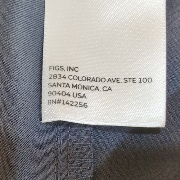 Fig's Women's Black Scrub Pants with Red Drawstring - Picture 10 of 10